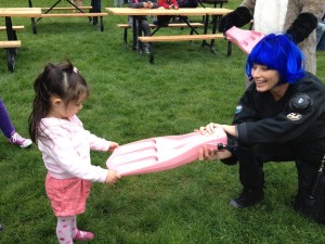 Entertaining and hopefully inspiring the little ones at Newcastle Earth Day celebration 2014